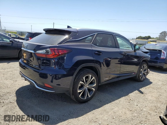 2020 Lexus RX 450h z VIN 2T2HGMDA5LC050679, wystawiony jako Copart lot #58311525 z przebiegiem 51 377 mil mil oraz Szkoda całkowita • Salvage title. Historia ofert i sprzedaży dostępna na DreamBid. Obrazek 3.
