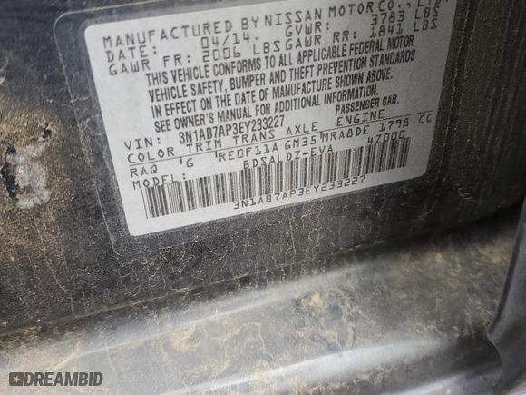 2014 Nissan Sentra S with VIN 3N1AB7AP3EY233227, listed as a Copart auction lot 53388895 with 182,740 mi miles and Salvage Title. Bid and sale history available at carsss.com. Image 12.