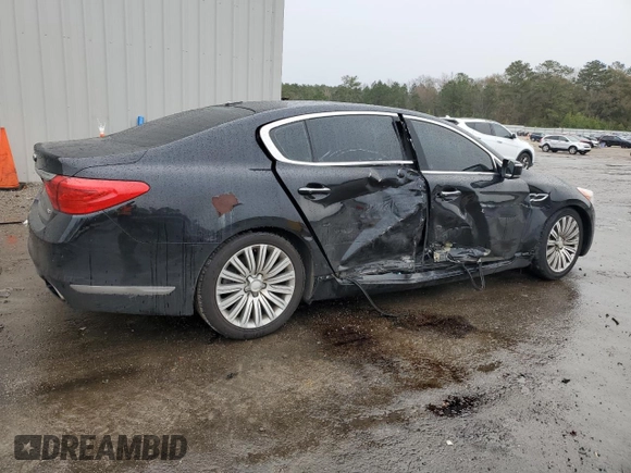 2015 Kia K900 Premium with VIN KNALU4D45F6026246, listed as a Copart auction lot 86622434 with 102,508 mi miles and Salvage title. Bid and sale history available at DreamBid. Image 3.