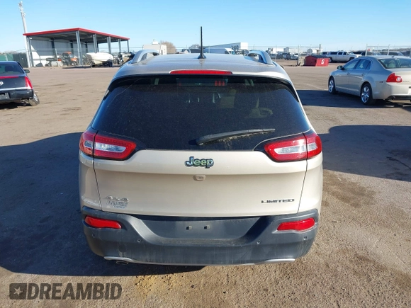 2015 Jeep Cherokee Limited with VIN 1C4PJMDB7FW610031, listed as a IAAI auction lot 41781285 with 51,913 mi miles. Bid and sale history available at carsss.com. Image 16.