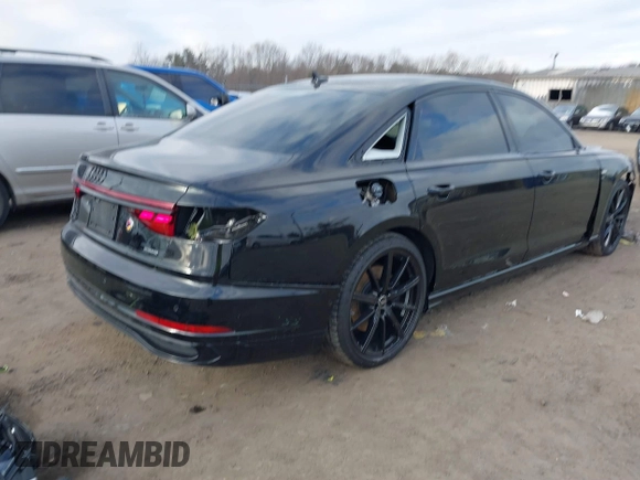 2024 Audi A8 with VIN WAULDAF84RN001962, listed as a IAAI auction lot 41289273 with 2,642 mi miles. Bid and sale history available at carsss.com. Image 4.