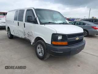 2014 Chevrolet Express Cargo with VIN 1GCWGGBA0E1183504, listed as a IAAI auction lot 42164128 with 206,321 mi miles and . Bid and sale history available at DreamBid. Image 1.