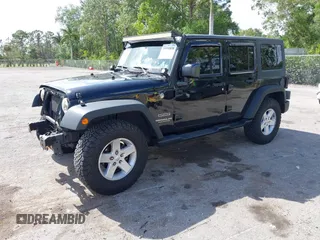 2016 Jeep Wrangler Unlimited Sport with VIN 1C4HJWDG3GL234653, listed as a IAAI auction lot 41931838 with 85,375 mi miles and . Bid and sale history available at DreamBid. Image 17.