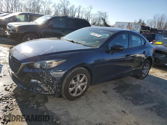2015 Mazda 3 i SV with VIN JM1BM1T7XF1234306, listed as a Copart auction lot 87457174 with 159,630 mi miles and Salvage Title. Bid and sale history available at carsss.com. Image 1.