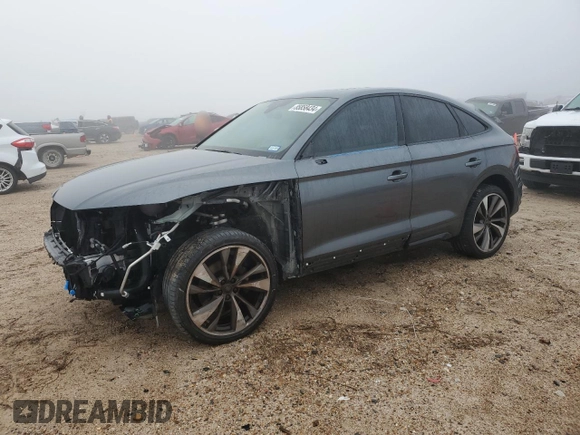 2023 Audi SQ5 Sportback Premium Plus z VIN WA124AFY0P2185529, wystawiony jako Copart lot #85858434 z przebiegiem 14 976 mil mil oraz Szkoda całkowita • Salvage title. Historia ofert i sprzedaży dostępna na DreamBid. Obrazek 1.