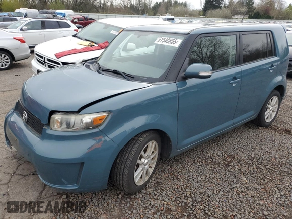 2008 Scion xB with VIN JTLKE50E781050827, listed as a Copart auction lot 51540855 with 82,382 mi miles and Salvage Title. Bid and sale history available at carsss.com. Image 1.