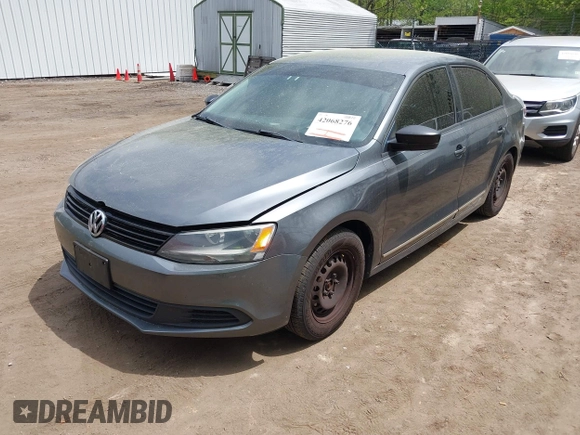2014 Volkswagen Jetta Sedan S with VIN 3VW1K7AJ2EM371905, listed as a IAAI auction lot 42068276 with 198,419 mi miles. Bid and sale history available at carsss.com. Image 2.