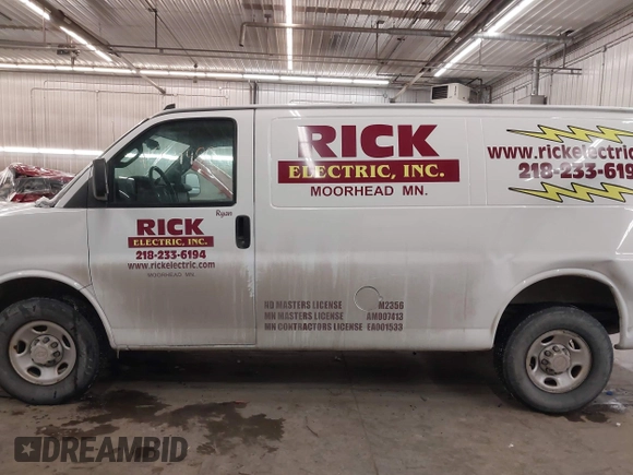 2019 Chevrolet Express Cargo with VIN 1GCWGAFG5K1321545, listed as a IAAI auction lot 41554480 with 43,749 mi miles and . Bid and sale history available at DreamBid. Image 15.