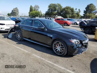 2018 Mercedes-Benz E-Class AMG E 63 S with VIN WDDZF8KB3JA363915, listed as a Copart auction lot 69829654 with 19,485 mi miles and Salvage Title. Bid and sale history available at carsss.com. Image 4.