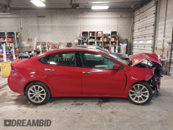 2013 Dodge Dart Limited with VIN 1C3CDFCH9DD182161, listed as a IAAI auction lot 41958427 with 75,672 mi miles. Bid and sale history available at carsss.com. Image 14.