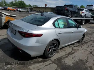 2019 Alfa Romeo Giulia Ti Sport with VIN ZARFANBN9K7608273, listed as a Copart auction lot 55487973 with 0 mi miles. Bid and sale history available at carsss.com. Image 3.