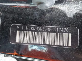 2005 Hyundai Elantra GLS z VIN KMHDN56D85U174761, wystawiony jako IAAI lot #42278313 z przebiegiem 168 242 mil mil oraz . Historia ofert i sprzedaży dostępna na DreamBid. Obrazek 9.