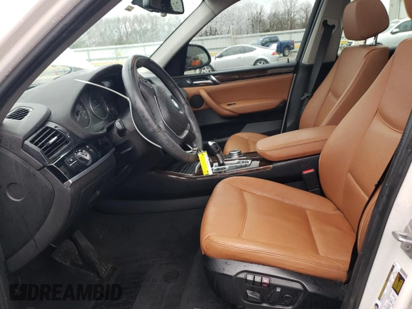 2016 BMW X3 xDrive28i with VIN 5UXWX9C58G0D63675, listed as a Copart auction lot 86893554 with 91,722 mi miles and Salvage Title. Bid and sale history available at carsss.com. Image 7.