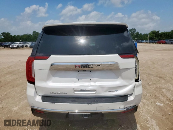 2021 GMC Yukon XL SLT with VIN 1GKS2GKD6MR429631, listed as a Copart auction lot 61150855 with 51,560 mi miles and Salvage title. Bid and sale history available at DreamBid. Image 6.