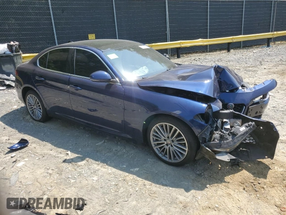 2020 Alfa Romeo Giulia Ti with VIN ZARFANBN6L7636081, listed as a Copart auction lot 67724104 with 0 mi miles and Salvage Title. Bid and sale history available at carsss.com. Image 4.