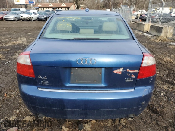 2005 Audi A4 1.8T SE with VIN WAULC68E75A020428, listed as a Copart auction lot 42338655 with 0 mi miles and Salvage Title. Bid and sale history available at carsss.com. Image 6.