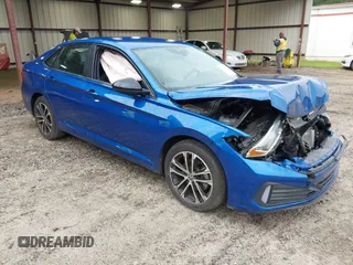 2022 Volkswagen Jetta Sport with VIN 3VWBM7BU8NM026837, listed as a IAAI auction lot 42298153 with 24,900 mi miles and . Bid and sale history available at DreamBid. Image 1.