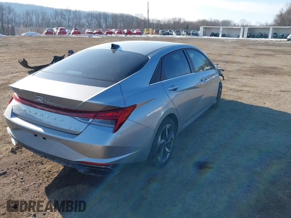 2021 Hyundai Elantra Limited with VIN 5NPLP4AGXMH029977, listed as a IAAI auction lot 41435696 with 66,986 mi miles and . Bid and sale history available at DreamBid. Image 4.