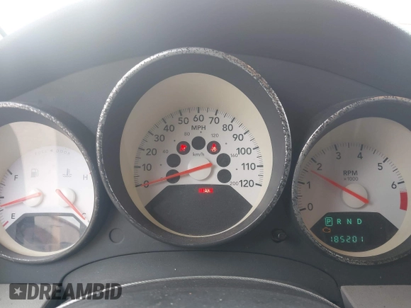 2007 Dodge Caliber SXT with VIN 1B3HB48B67D516782, listed as a IAAI auction lot 41907432 with 185,201 mi miles and . Bid and sale history available at DreamBid. Image 7.