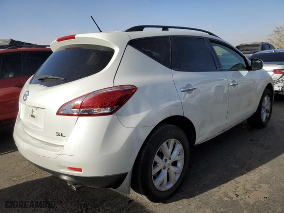 2013 Nissan Murano LE with VIN JN8AZ1MU9DW203392, listed as a Copart auction lot 48985725 with 0 mi miles and Salvage Title. Bid and sale history available at carsss.com. Image 3.