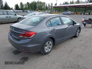 2014 Honda Civic LX with VIN 19XFB2F57EE240843, listed as a IAAI auction lot 42108281 with 255,157 mi miles and . Bid and sale history available at carsss.com. Image 4.