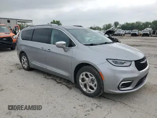 2021 Chrysler Pacifica Hybrid Limited with VIN 2C4RC1S76MR518110, listed as a Copart auction lot 54557065 with 61,908 mi miles and Salvage title. Bid and sale history available at DreamBid. Image 4.