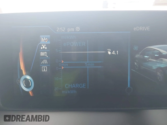 2014 BMW i3 with VIN WBY1Z4C57EV276127, listed as a IAAI auction lot 41531408 with 105,696 mi miles and . Bid and sale history available at DreamBid. Image 13.