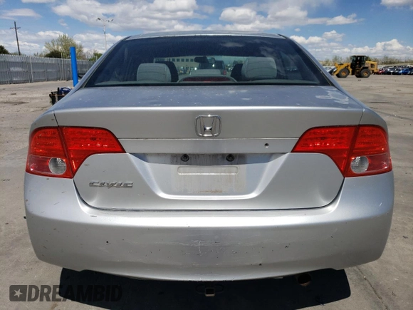 2008 Honda Civic LX with VIN JHMFA16568S001202, listed as a Copart auction lot 54562225 with 117,344 mi miles and Salvage Title. Bid and sale history available at DreamBid. Image 6.