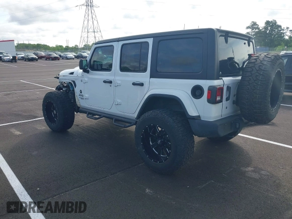 2020 Jeep Wrangler Unlimited Sport S with VIN 1C4HJXDN6LW198065, listed as a IAAI auction lot 42049279 with 72,512 mi miles. Bid and sale history available at carsss.com. Image 3.