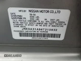 2004 Infiniti I35 z VIN JNKDA31A94T210932, wystawiony jako Copart lot #58418925 z przebiegiem 55 893 mil mil oraz Tytuł czysty. Historia ofert i sprzedaży dostępna na DreamBid. Obrazek 12.