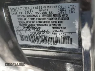 2021 Nissan Sentra SV z VIN 3N1AB8CV9MY242062, wystawiony jako Copart lot #55551615 z przebiegiem 57 959 mil mil oraz Nie do naprawy • Non repairable. Historia ofert i sprzedaży dostępna na DreamBid. Obrazek 12.