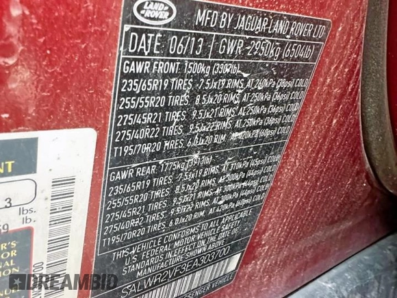 2014 Land Rover Range Rover Sport HSE с VIN SALWR2VF3EA303700, выставлен на аукционе Copart как лот 64902125 с пробегом 125 357 миль миль и Чистый • Clean title. История ставок и продаж доступна на DreamBid. Изображение 10.