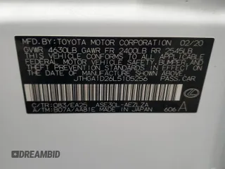 2020 Lexus IS 300 F Sport with VIN JTHGA1D26L5105256, listed as a Copart auction lot 58562945 with 75,244 mi miles and Non repairable. Bid and sale history available at DreamBid. Image 13.