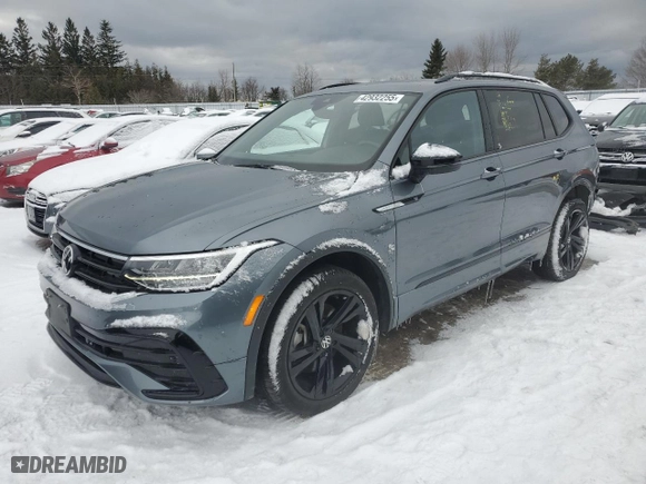 2023 Volkswagen Tiguan SE R-Line Black with VIN 3VV8B7AX8PM096485, listed as a Copart auction lot 42932255 with 24,444 mi miles and Salvage Title. Bid and sale history available at carsss.com. Image 1.