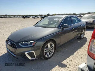 2022 Audi A4 S line Premium Plus z VIN WAUEAAF40NN008948, wystawiony jako Copart lot #49070695 z przebiegiem 82 063 mil mil oraz Szkoda całkowita • Salvage title. Historia ofert i sprzedaży dostępna na DreamBid. Obrazek 1.