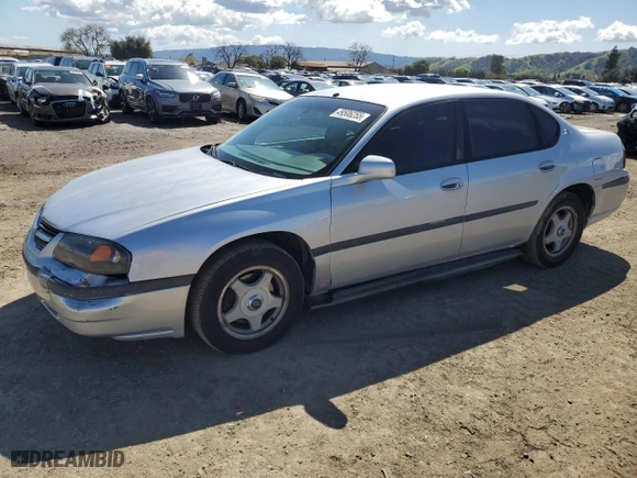 2003 Chevrolet Impala with VIN 2G1WF52EX39166513, listed as a Copart auction lot 49506255 with 105,572 mi miles and Salvage Title. Bid and sale history available at carsss.com. Image 1.