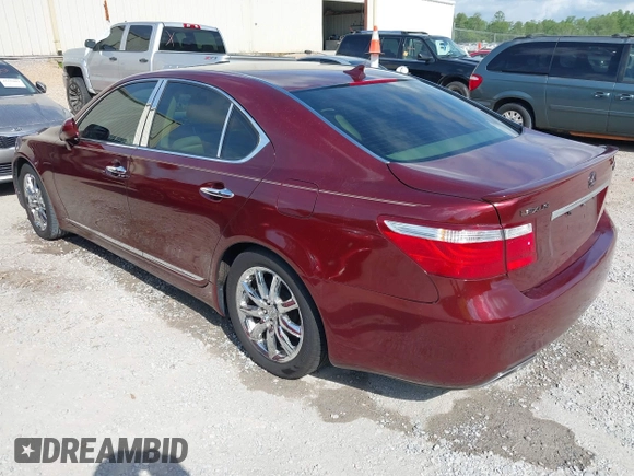 2008 Lexus LS 460 with VIN JTHBL46F785081076, listed as a IAAI auction lot 42165500 with 90,956 mi miles and . Bid and sale history available at DreamBid. Image 3.