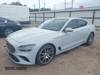 2022 Genesis G70 2.0T with VIN KMTG34TA9NU090218, listed as a IAAI auction lot 42437863 with 18,913 mi miles and . Bid and sale history available at DreamBid. Image 2.