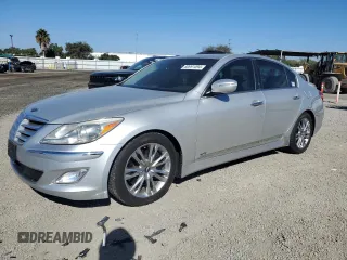 2012 Hyundai Genesis 4.6L with VIN KMHGC4DF7CU183322, listed as a Copart auction lot 80991094 with 143,179 mi miles and Salvage Title. Bid and sale history available at carsss.com. Image 1.