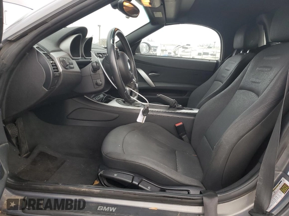 2007 BMW Z4 3.0i with VIN 4USBU33577LW60447, listed as a Copart auction lot 86652424 with 140,380 mi miles and Salvage Title. Bid and sale history available at carsss.com. Image 7.