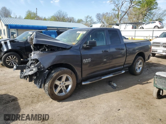 2018 Ram 1500 Express with VIN 1C6RR7FG3JS215878, listed as a Copart auction lot 52197945 with 0 mi miles and Salvage Title. Bid and sale history available at carsss.com. Image 1.