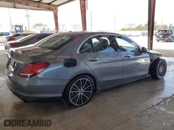 2021 Mercedes-Benz C 300 with VIN W1KWF8DB0MR652336, listed as a Copart auction lot 50936485 with 44,266 mi miles and Salvage Title. Bid and sale history available at carsss.com. Image 3.