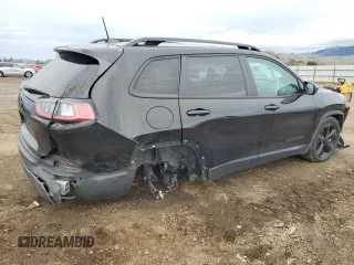 2020 Jeep Cherokee Altitude with VIN 1C4PJLLB2LD593027, listed as a Copart auction lot 86656274 with 76,376 mi miles and Salvage Title. Bid and sale history available at carsss.com. Image 3.