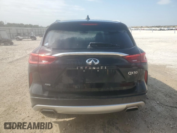2021 Infiniti QX50 SENSORY with VIN 3PCAJ5CB2MF117484, listed as a Copart auction lot 73342904 with 61,751 mi miles and Salvage Title. Bid and sale history available at carsss.com. Image 6.