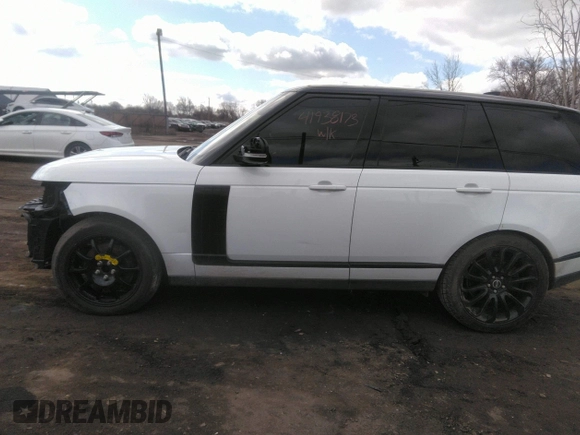 2018 Land Rover Range Rover with VIN SALGR2RV6JA383848, listed as a IAAI auction lot 41938173 with 93,534 mi miles and . Bid and sale history available at DreamBid. Image 14.