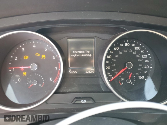 2020 Volkswagen Tiguan S с VIN 3VV1B7AX5LM015633, выставлен на аукционе Copart как лот 55291145 с пробегом 59 225 миль миль и Списание • Salvage title. История ставок и продаж доступна на DreamBid. Изображение 9.