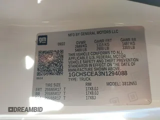 2022 Chevrolet Colorado 2WD LT with VIN 1GCHSCEA3N1294088, listed as a IAAI auction lot 41211527 with 48,043 mi miles and . Bid and sale history available at DreamBid. Image 9.