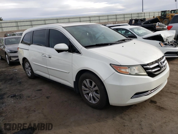 2014 Honda Odyssey EX-L with VIN 5FNRL5H65EB133365, listed as a Copart auction lot 86733834 with 116,391 mi miles and Salvage Title. Bid and sale history available at carsss.com. Image 4.