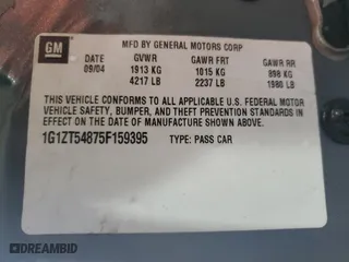 2005 Chevrolet Malibu LS with VIN 1G1ZT54875F159395, listed as a Copart auction lot 47785845 with 183,017 mi miles and Salvage Title. Bid and sale history available at carsss.com. Image 13.