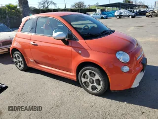 2015 FIAT 500e with VIN 3C3CFFGE0FT672771, listed as a Copart auction lot 46716455 with 45,088 mi miles and Salvage Title. Bid and sale history available at carsss.com. Image 4.